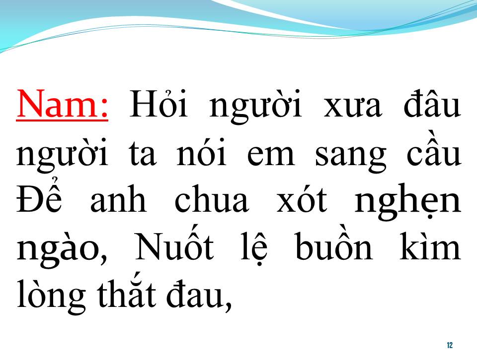 Lời bài hát HƯƠNG SẦU RIÊNG MUỘN (SONG CA)