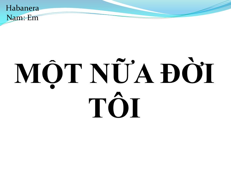 Lời bài hát MỘT NỮA ĐỜI TÔI