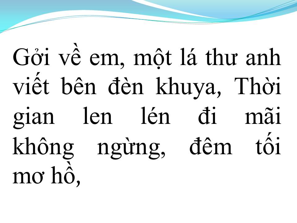 Lời bài hát GỬI VỀ EM