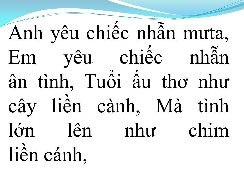 Lời bài hát CHIẾC NHẪN MƯTA