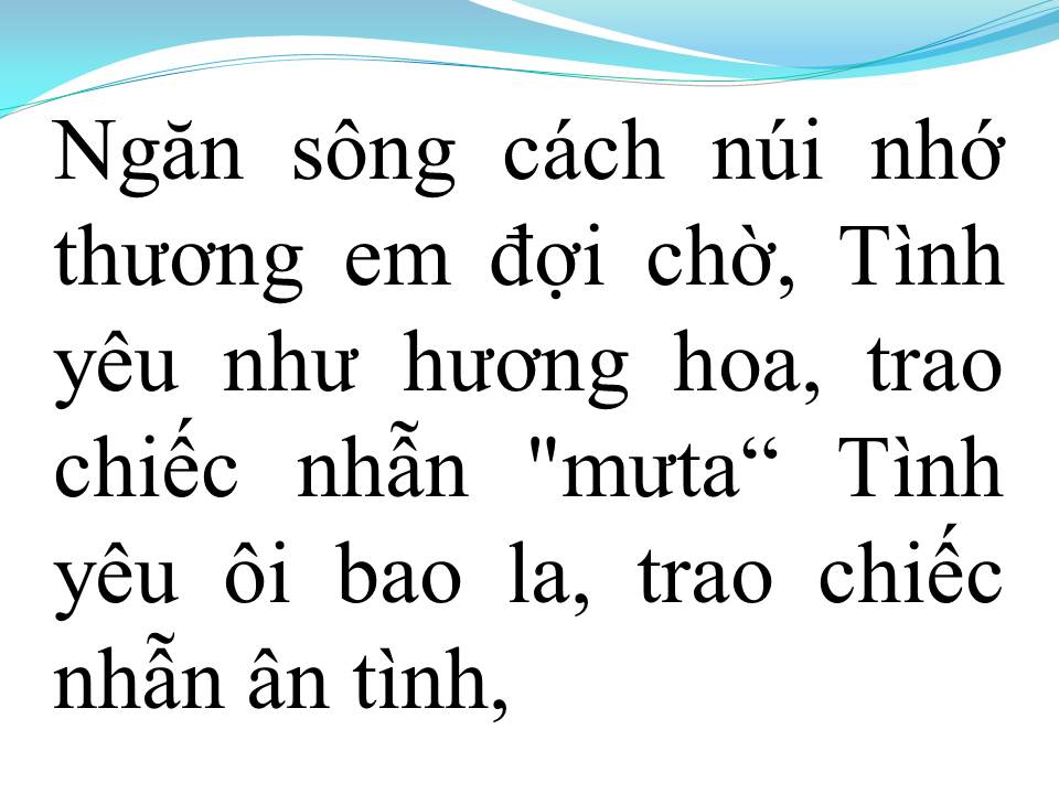 Lời bài hát CHIẾC NHẪN MƯTA