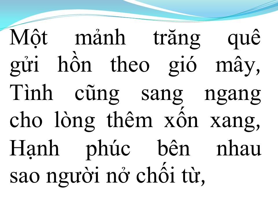 Lời bài hát VẦNG TRĂNG BUỒN