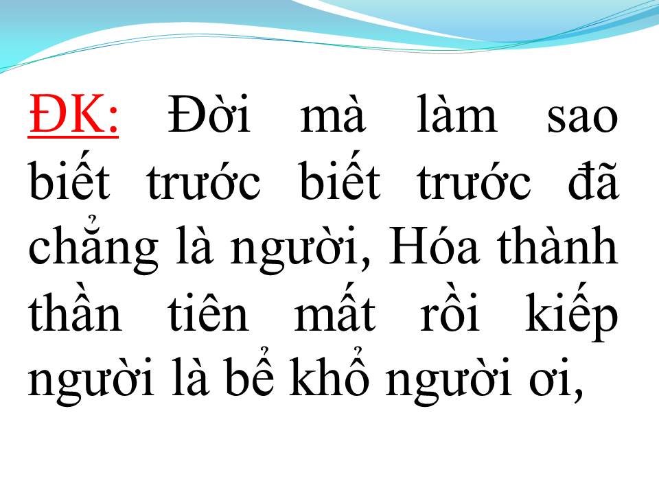 Lời bài hát NẾU TA BIẾT TRƯỚC