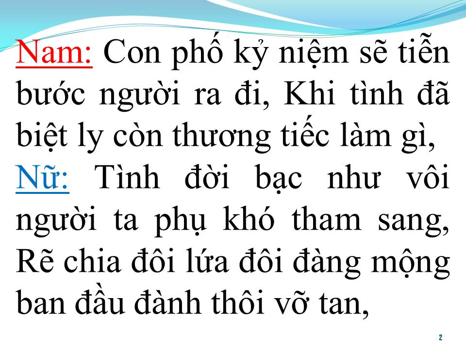 Lời bài hát ĐỪNG NÓI LỜI CHIA TAY (SONG CA)