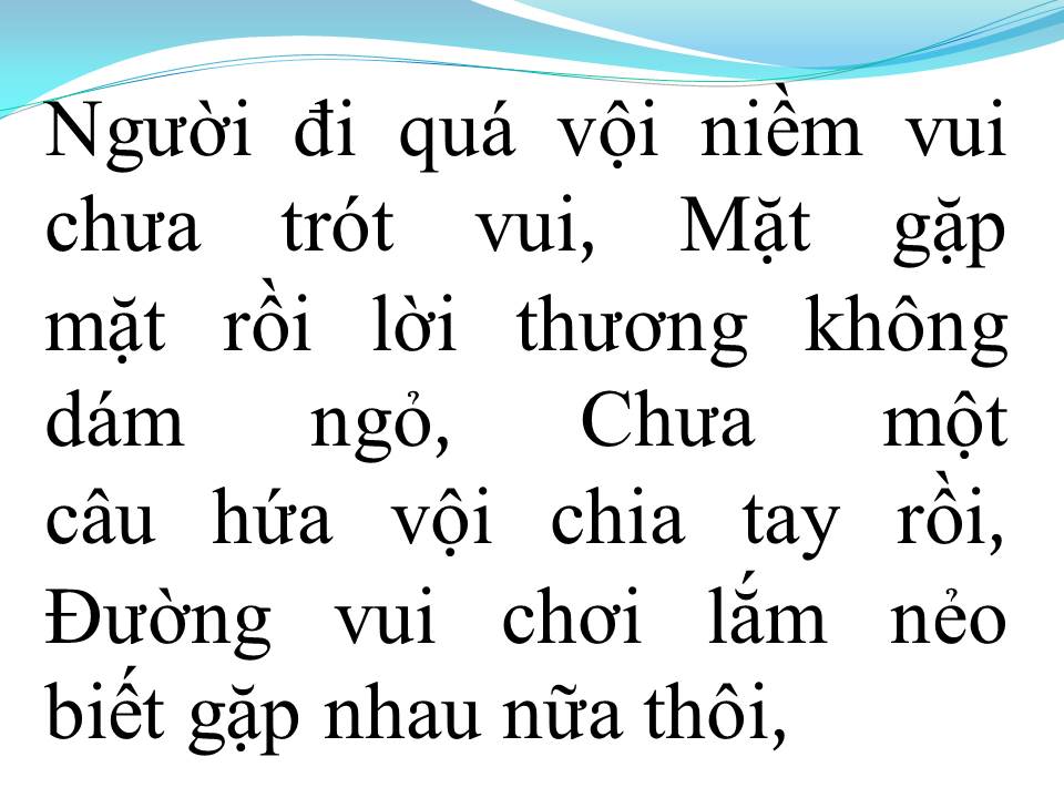 Lời bài hát LỜI THƯƠNG CHƯA NGỎ