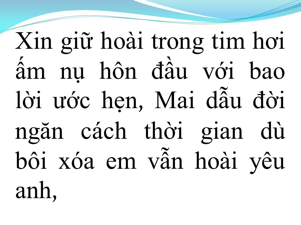 Lời bài hát EM VẪN HOÀI YÊU ANH