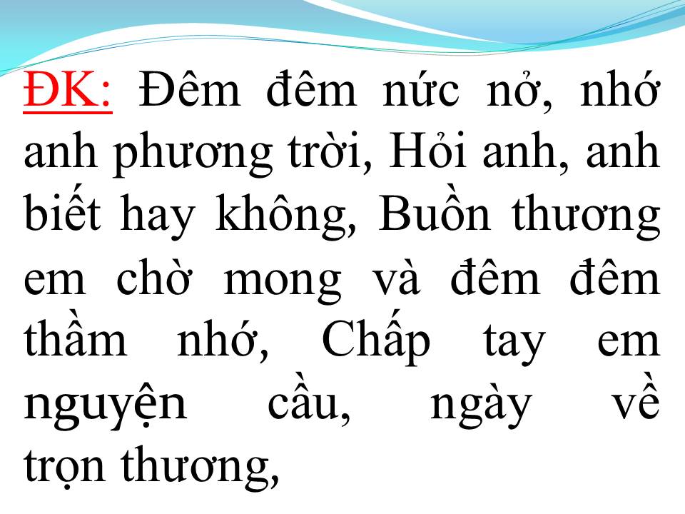 Lời bài hát TỪ KHI VẮNG ANH