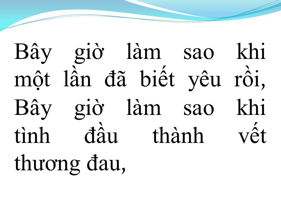 Lời bài hát SAO LÒNG CÒN THƯƠNG