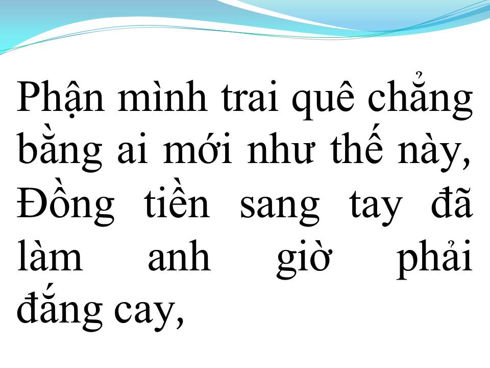 Lời bài hát TRAI QUÊ