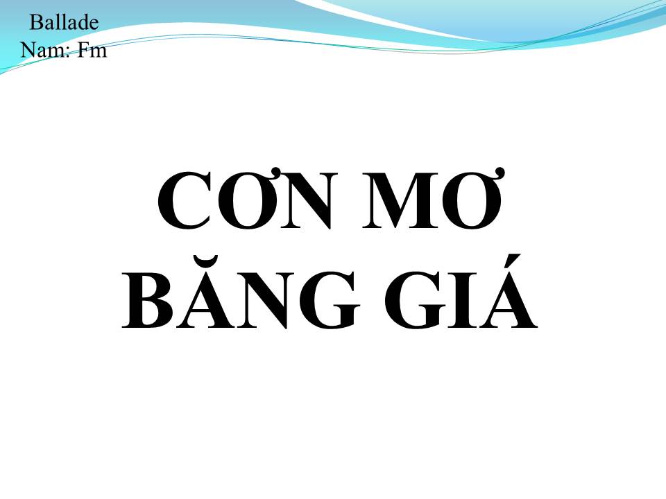 Lời bài hát CƠN MƠ BĂNG GIÁ