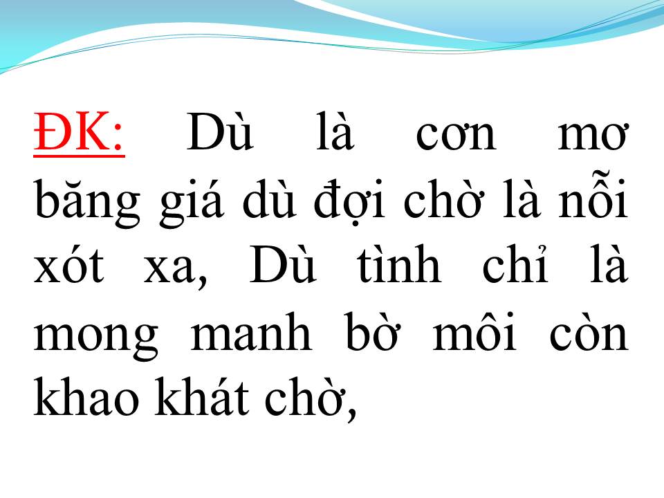 Lời bài hát CƠN MƠ BĂNG GIÁ