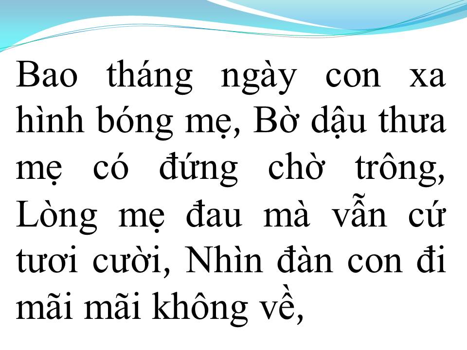 Lời bài hát THƯ CHO MẸ