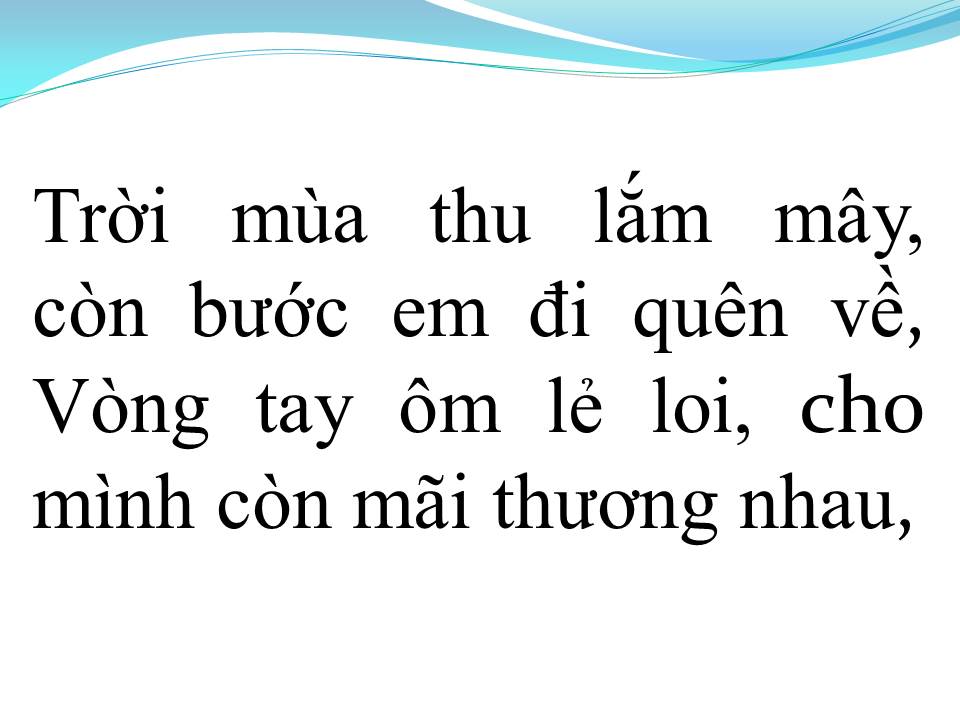 Lời bài hát MÙA THU TRONG MƯA