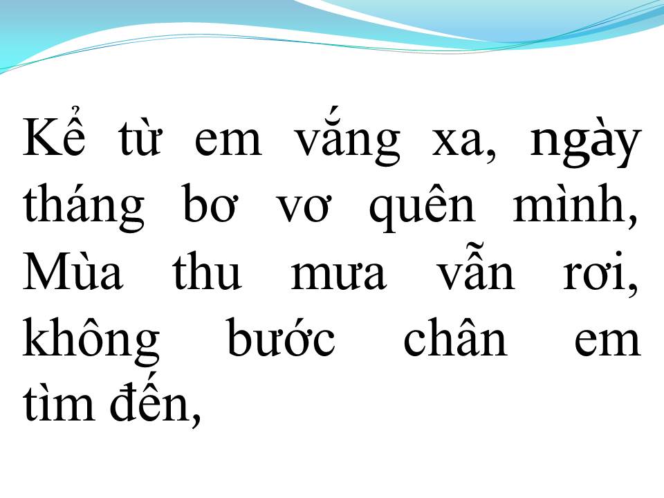 Lời bài hát MÙA THU TRONG MƯA