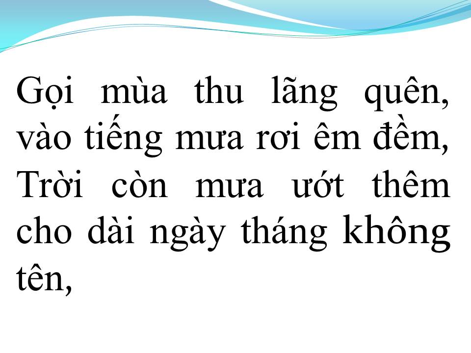 Lời bài hát MÙA THU TRONG MƯA