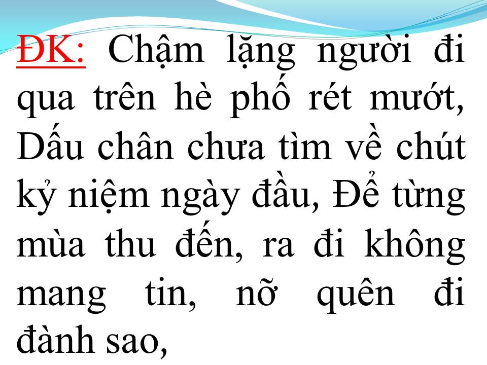 Lời bài hát MÙA THU TRONG MƯA