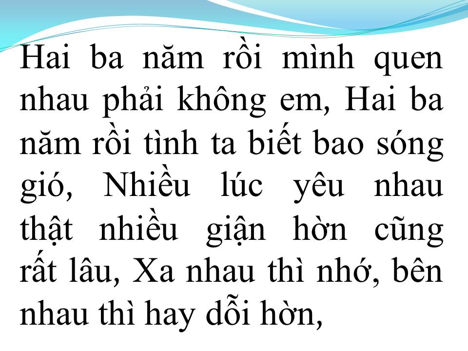 Lời bài hát HAI BA NĂM
