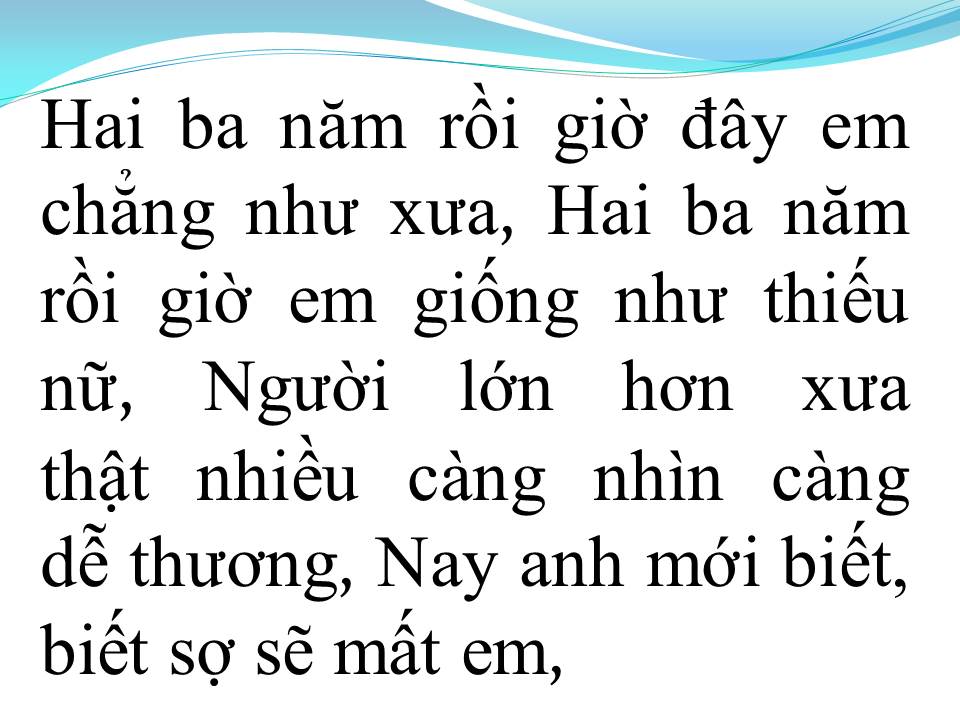 Lời bài hát HAI BA NĂM