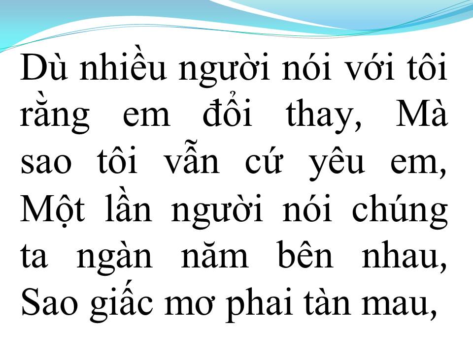 Lời bài hát THÀ NGƯỜI ĐỪNG NÓI
