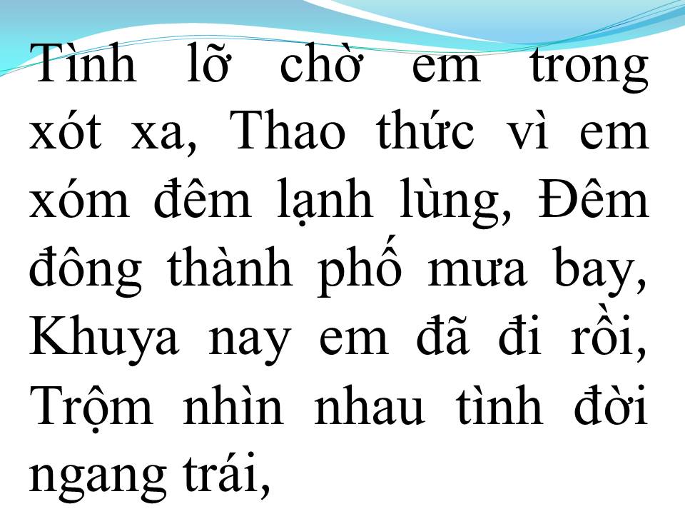 Lời bài hát NGẪU HỨNG BOLERO