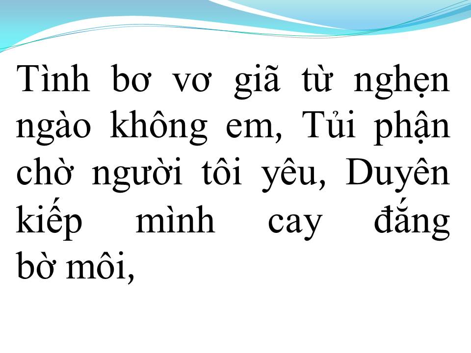 Lời bài hát NGẪU HỨNG BOLERO