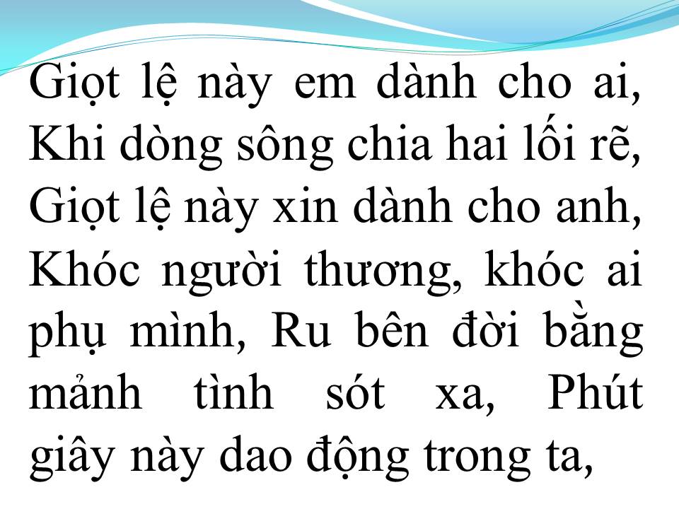 Lời bài hát LỆ ÚA