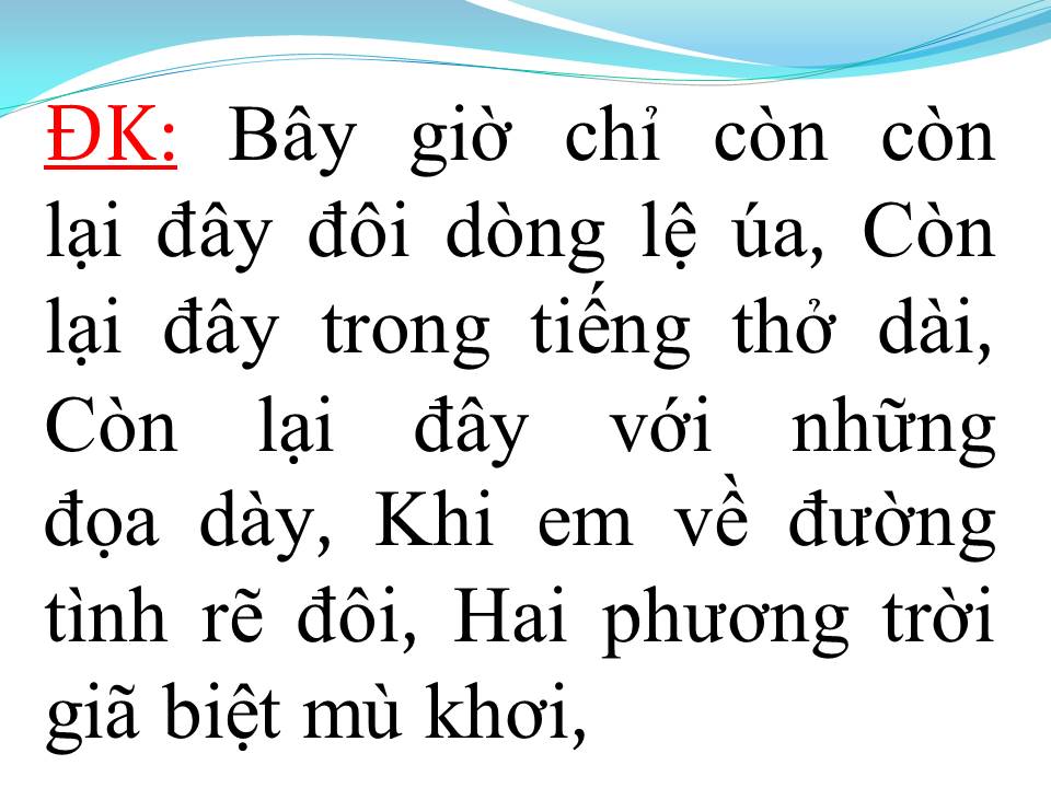 Lời bài hát LỆ ÚA