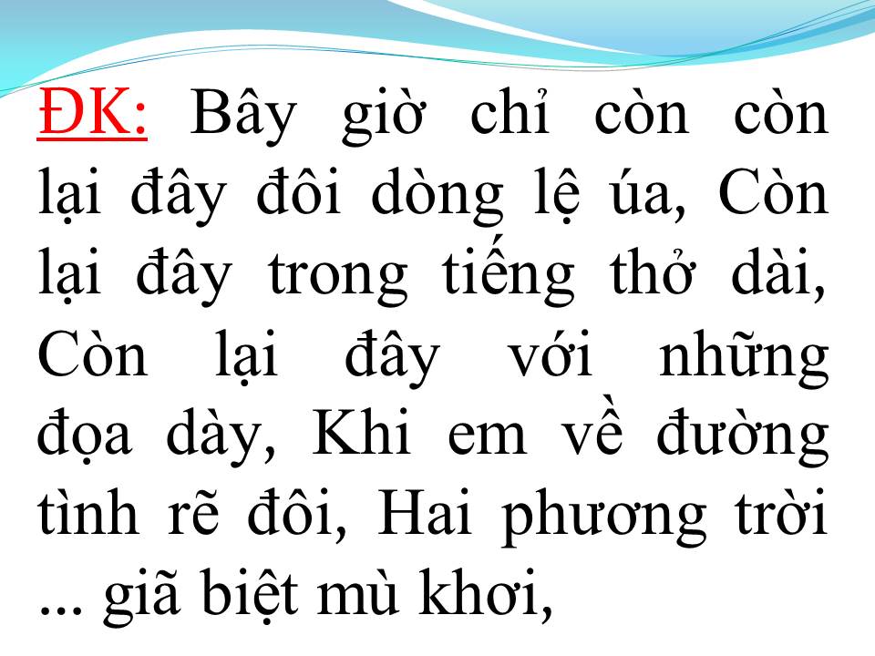 Lời bài hát LỆ ÚA