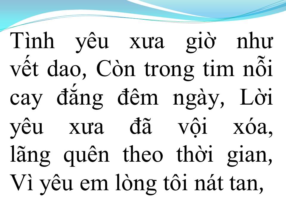 Lời bài hát QUÊN MỘT LỜI THỀ