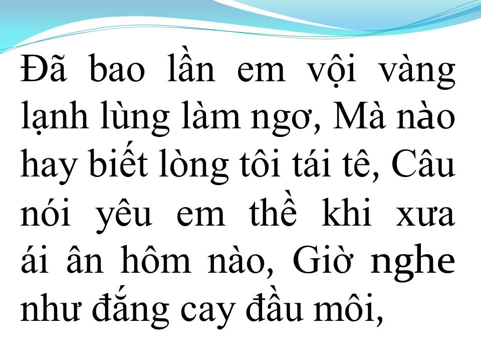 Lời bài hát QUÊN MỘT LỜI THỀ