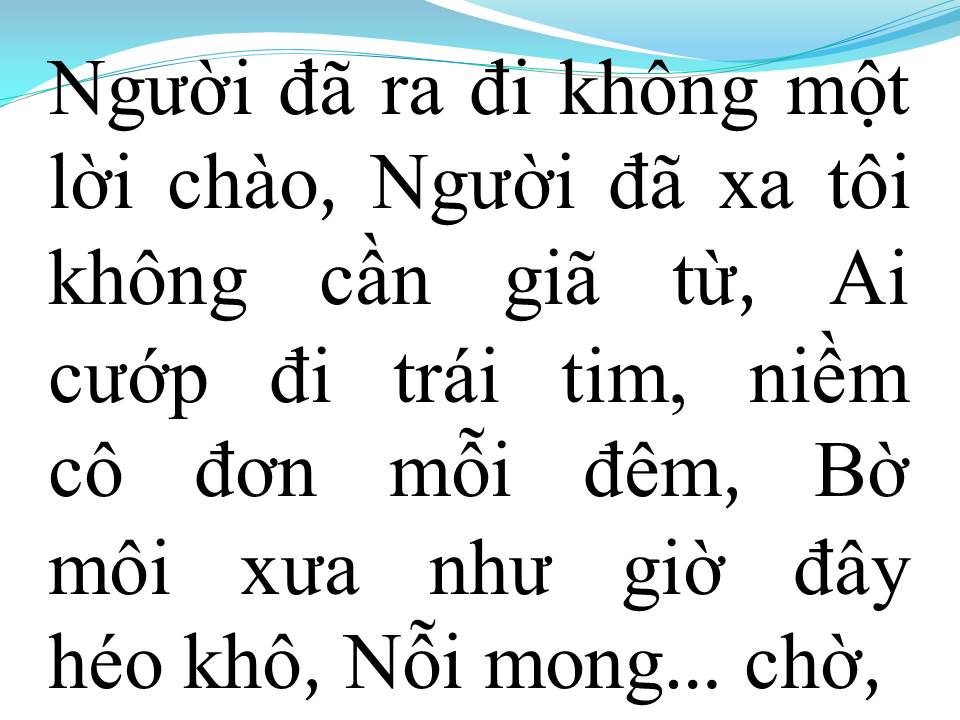 Lời bài hát QUÊN MỘT LỜI THỀ