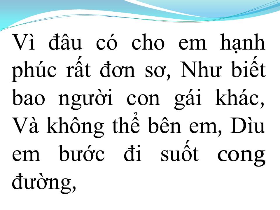 Lời bài hát BAO GIỜ EM MỚI HIỂU