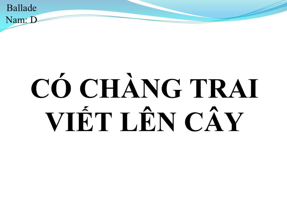 Lời bài hát CÓ CHÀNG TRAI VIẾT LÊN CÂY