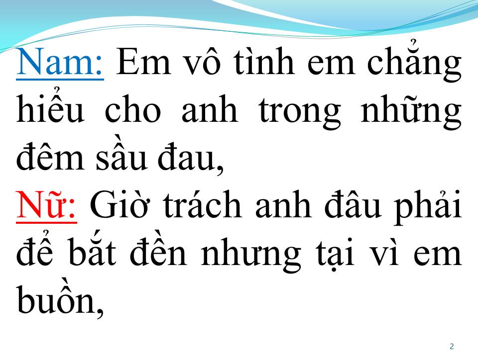 Lời bài hát TÂM SỰ VỚI ANH (SONG CA)