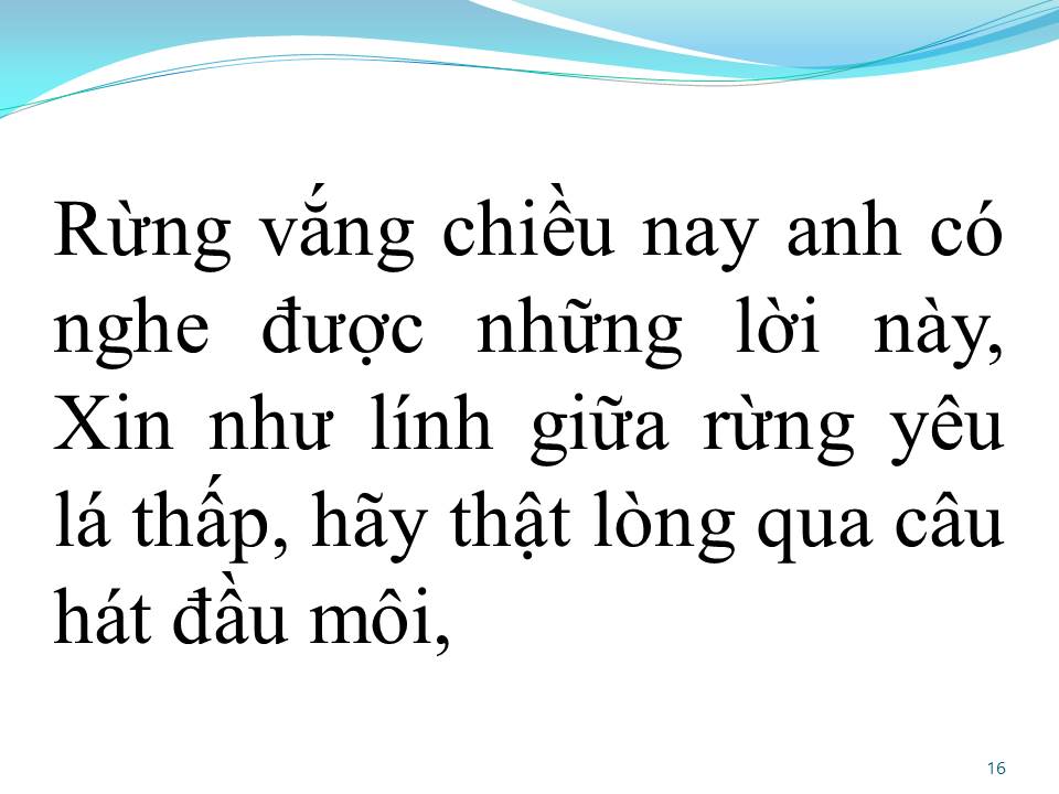 Lời bài hát RỪNG LÁ THẤP (TÂN CỔ)