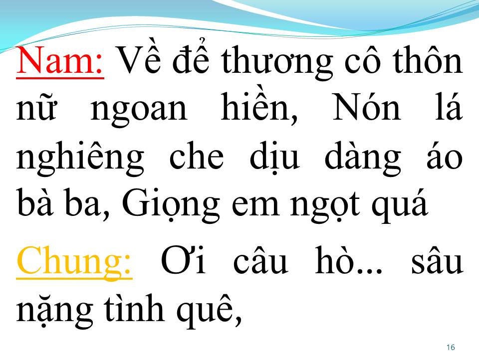 Lời bài hát TIẾNG GỌI TÌNH QUÊ (SONG CA)