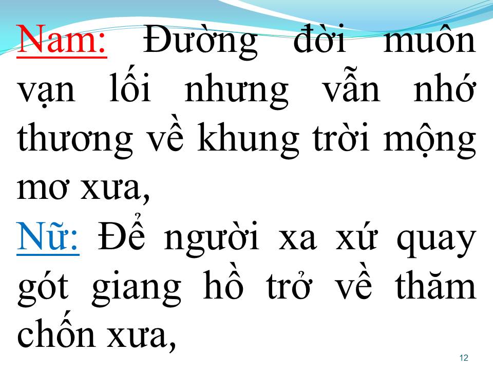 Lời bài hát GIÓ ĐƯA NGAN NGÁT HƯƠNG DỪA (SONG CA)