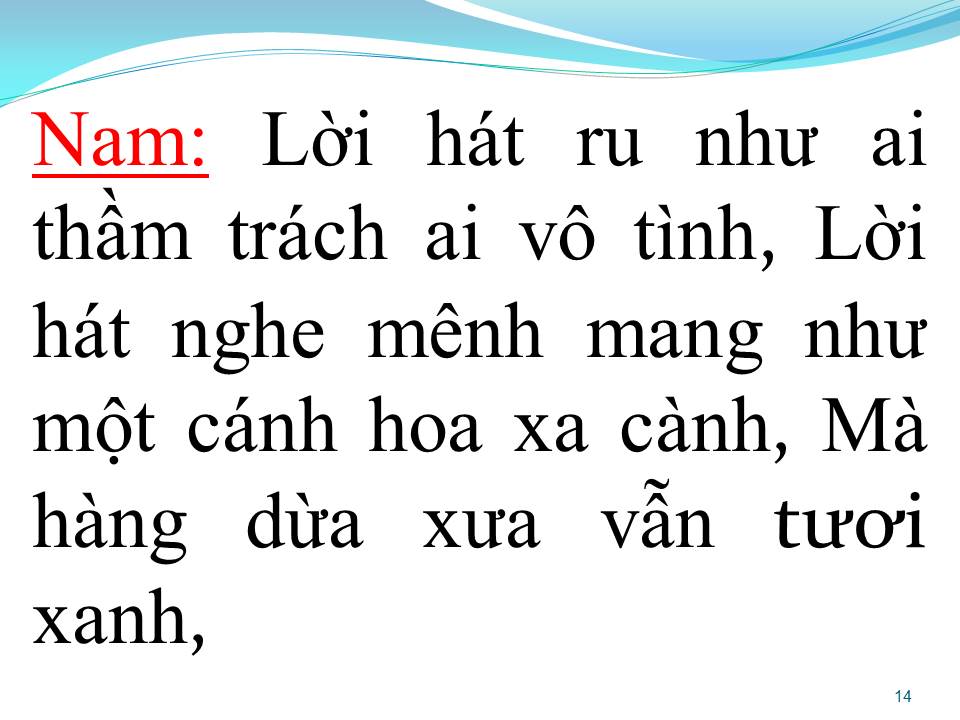 Lời bài hát GIÓ ĐƯA NGAN NGÁT HƯƠNG DỪA (SONG CA)
