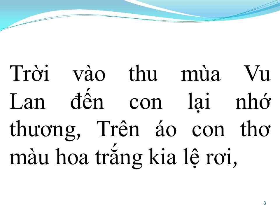 Lời bài hát VU LAN NHỚ MẸ