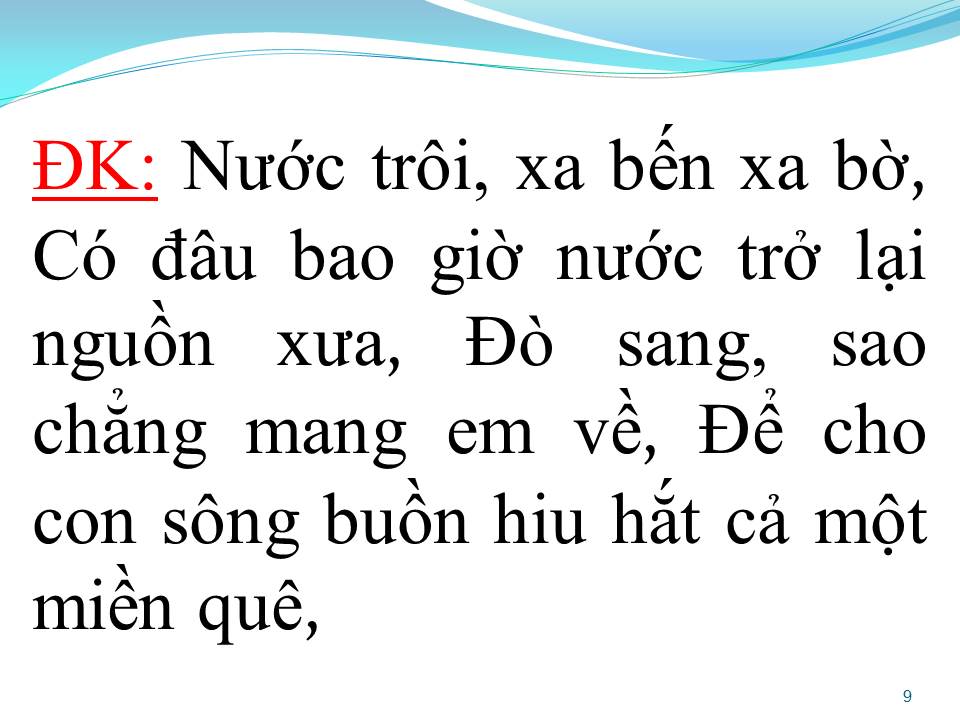 Lời bài hát ĐÒ SANG NGANG