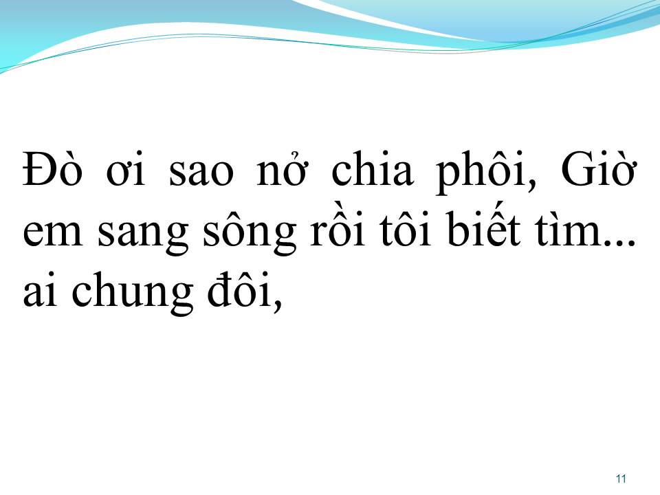 Lời bài hát ĐÒ SANG NGANG