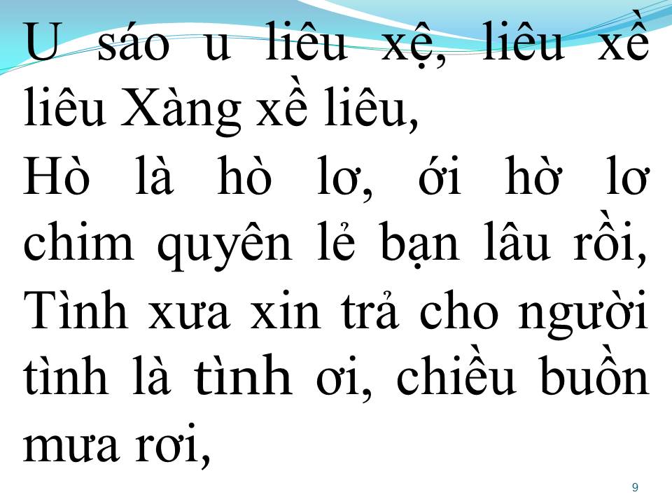 Lời bài hát TIẾNG CHIM QUYÊN
