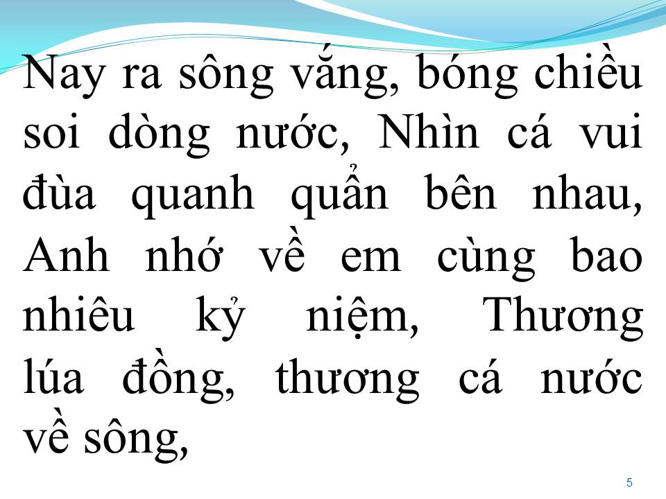 Lời bài hát CHUYỆN CON CÁ TRÊN ĐỒNG