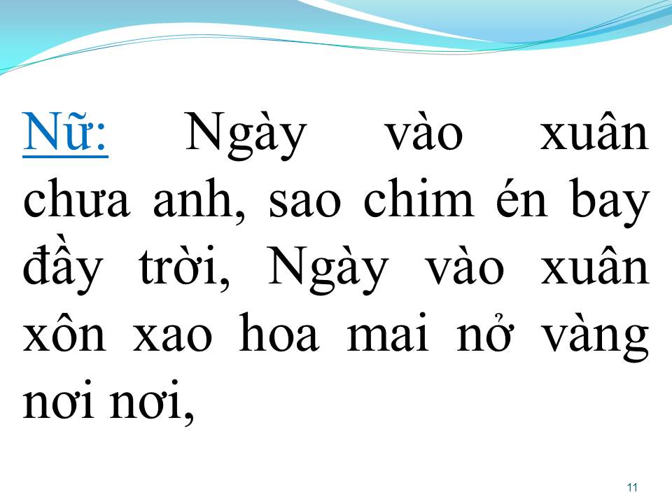 Lời bài hát MÙA XUÂN XÔN XAO (SONG CA)