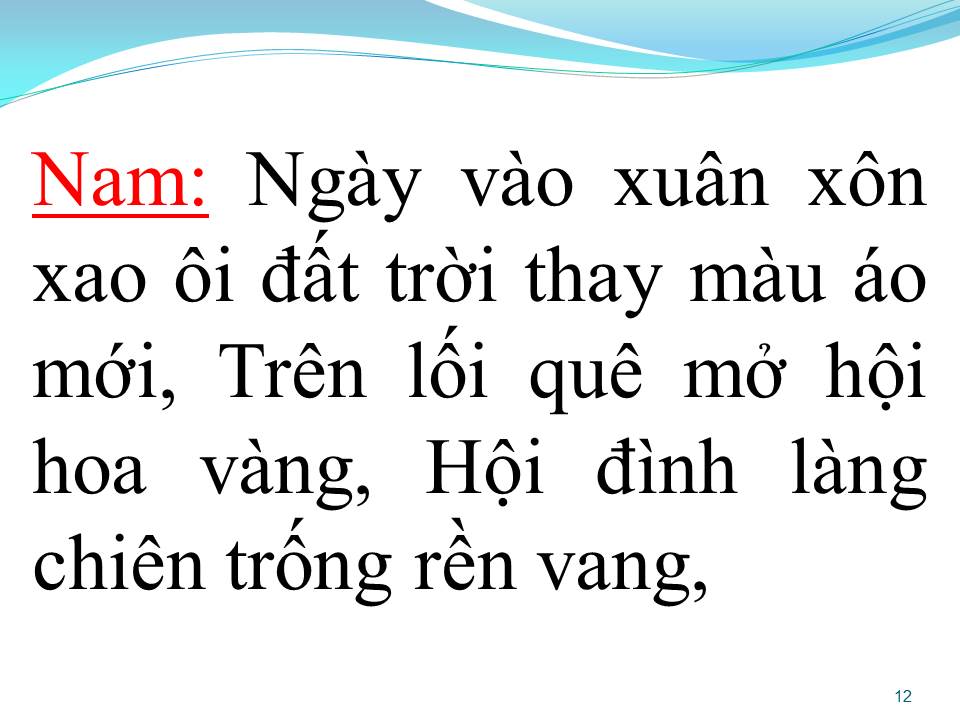Lời bài hát MÙA XUÂN XÔN XAO (SONG CA)