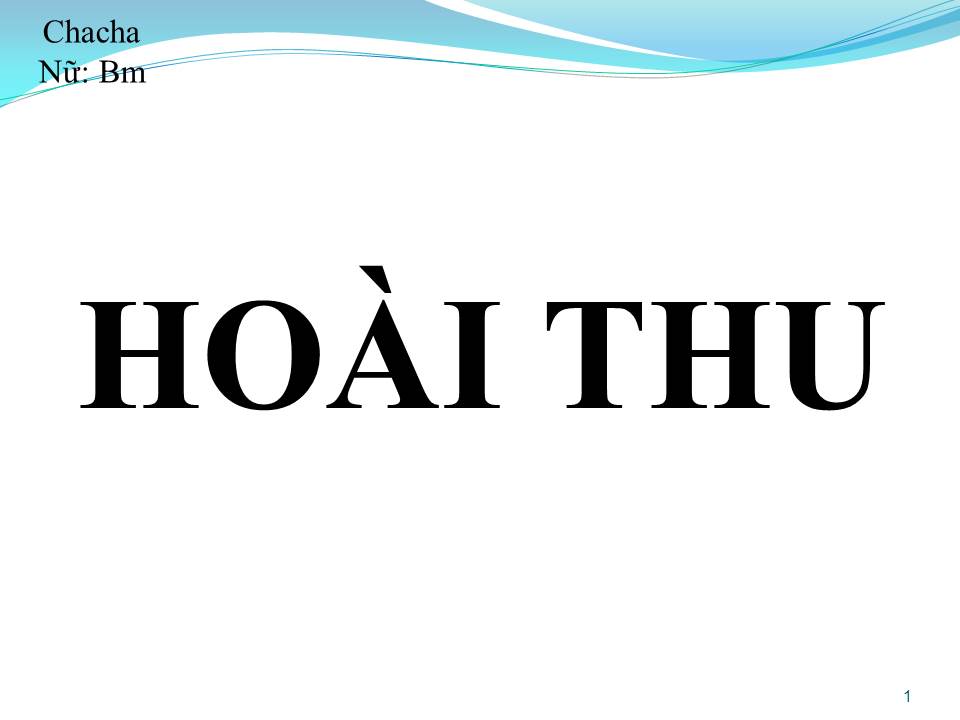 Lời bài hát HOÀI THU