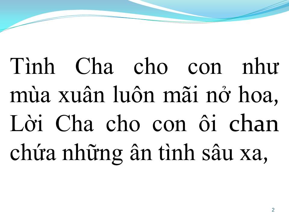 Lời bài hát TÌNH CHA CHO CON