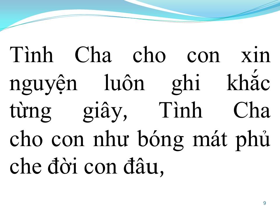 Lời bài hát TÌNH CHA CHO CON