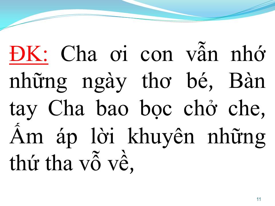 Lời bài hát TÌNH CHA CHO CON
