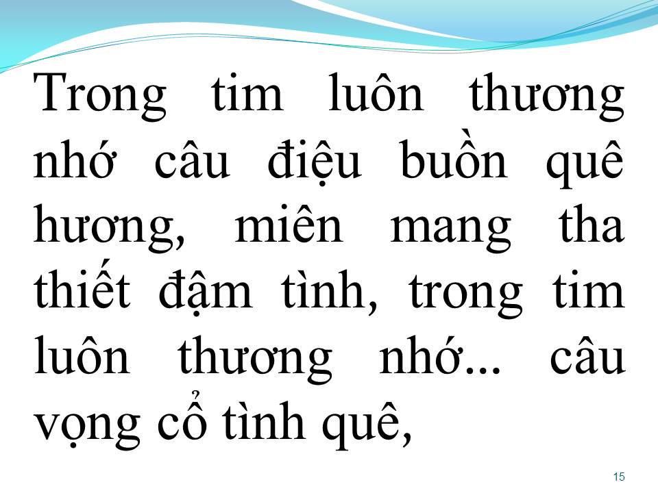 Lời bài hát VỌNG CỔ TÌNH QUÊ